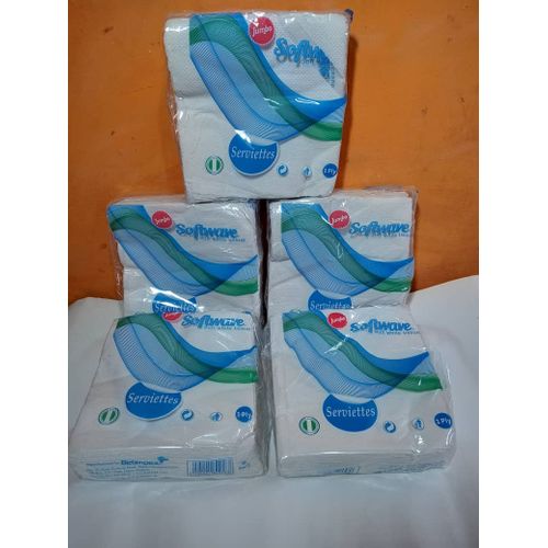 5 Pack Multi Purpose Softwave-White Serviette Paper